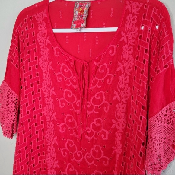 Johnny Was Embroidered Eyelet Tunic - Picture 3 of 4